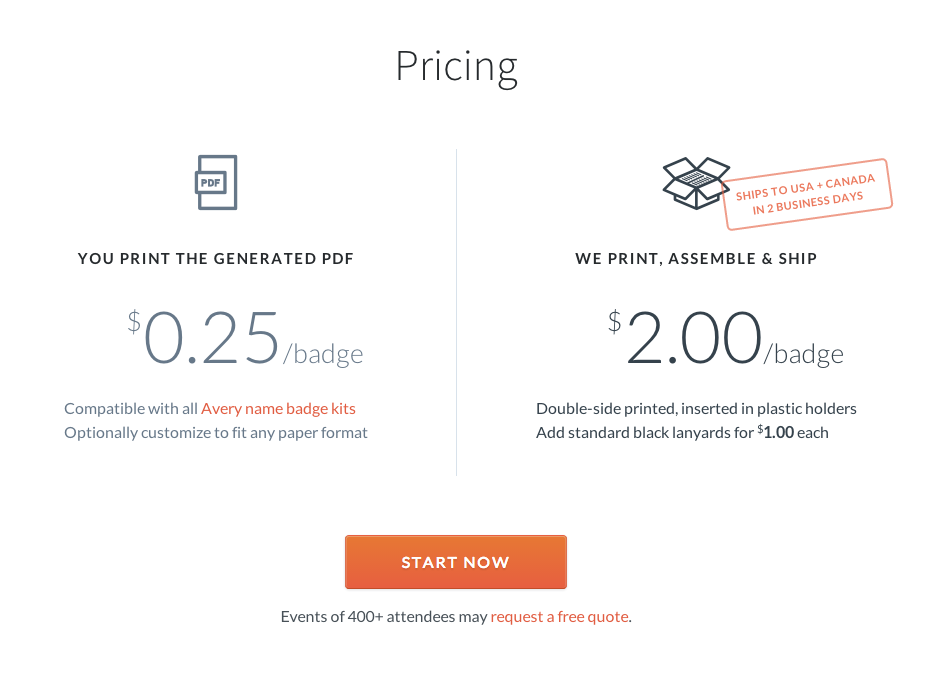 pricing page examples