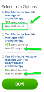 Groupon Social Proof